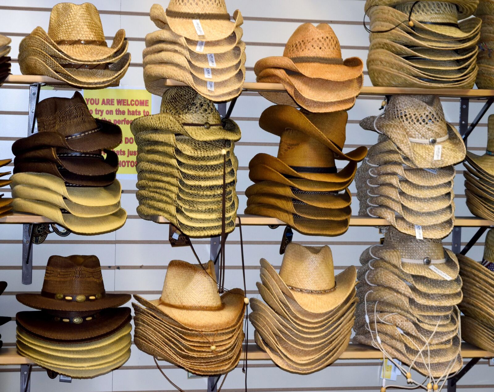 Nikon D3300 sample photo. Cowboy hats, for sale photography
