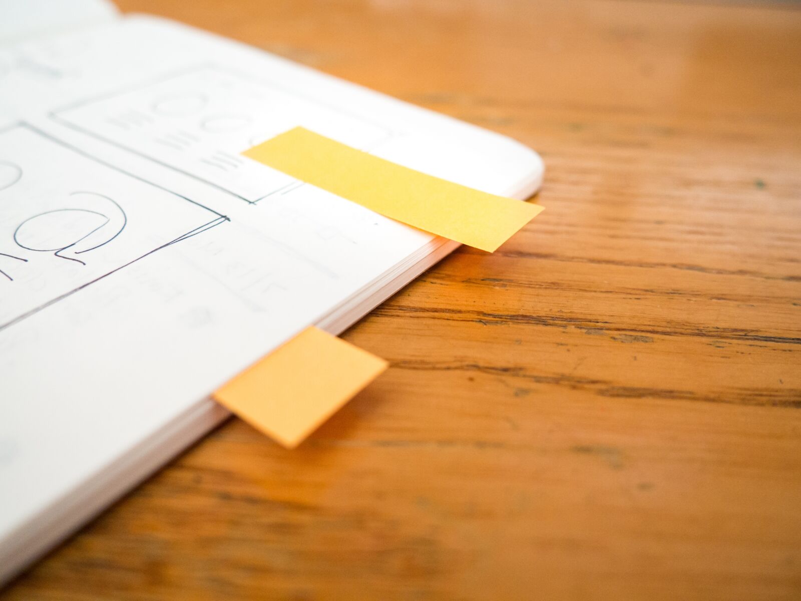 Olympus OM-D E-M10 sample photo. Tabs, sticky notes, design photography