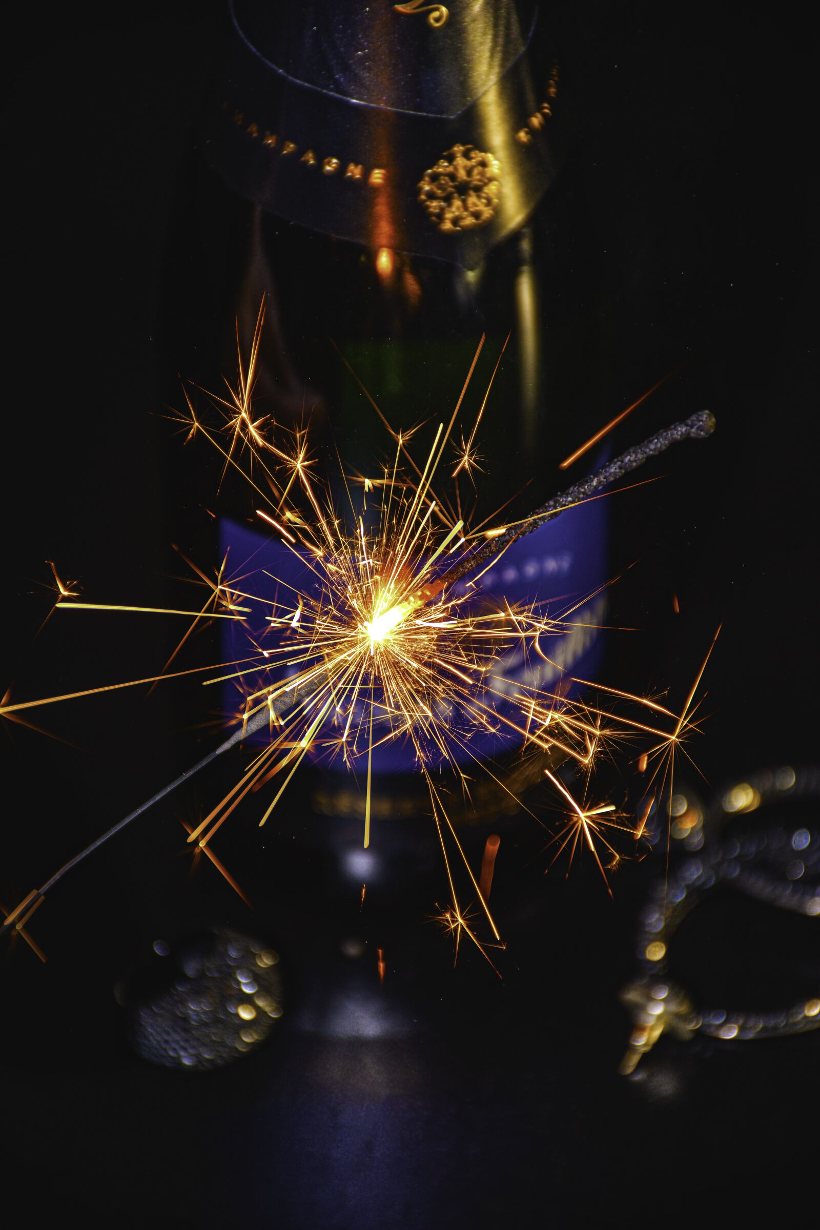 Nikon D5600 sample photo. New year eve, 2020, champagne photography