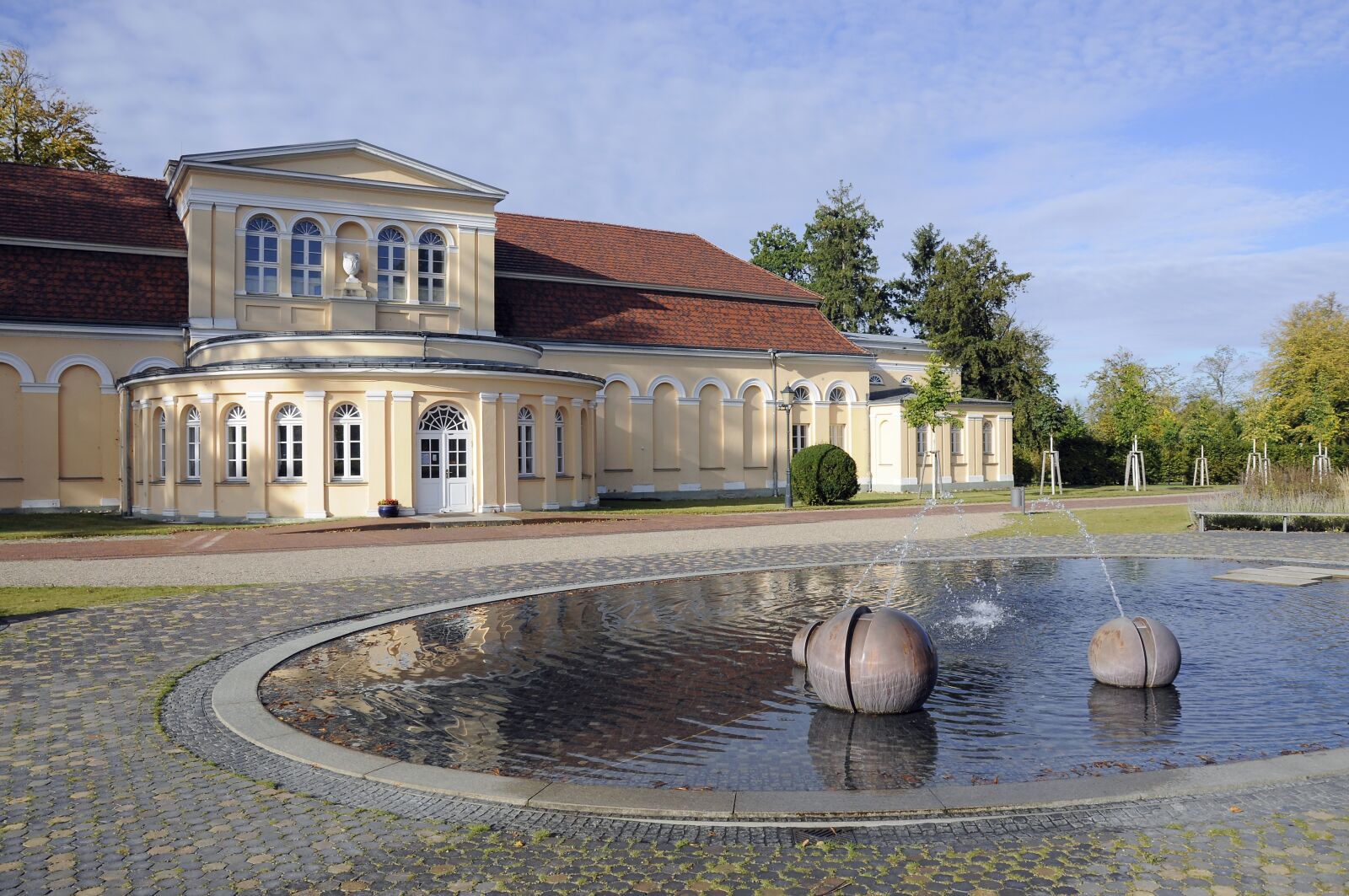 Nikon D90 sample photo. Orangerie neustrelitz, fountain, park photography