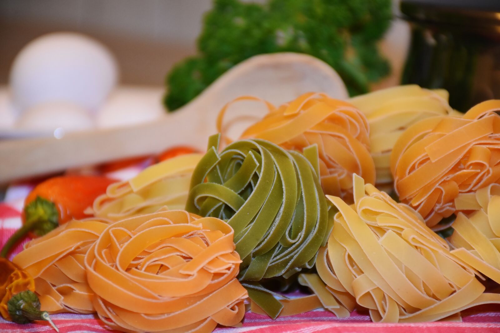 Nikon D7200 sample photo. Noodles, tagliatelle, pasta photography