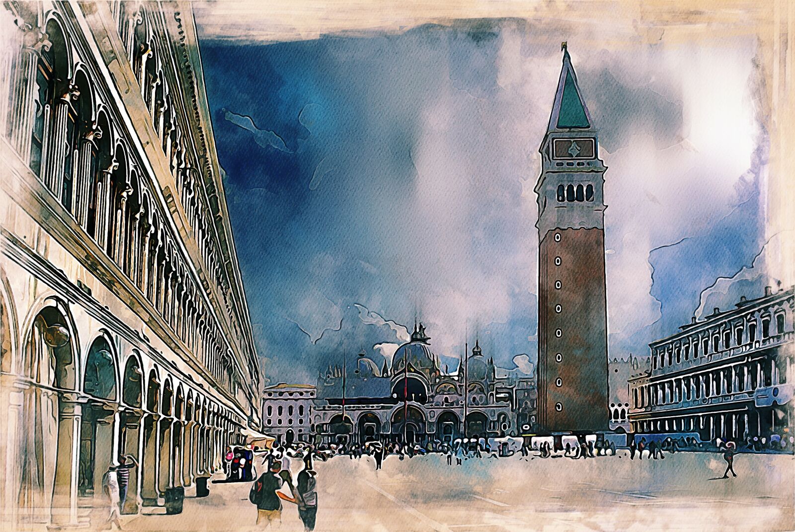 Nikon D3000 sample photo. Venice, piazza, st mark's photography