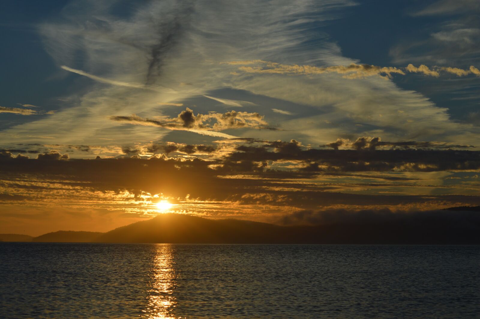Nikon D3200 sample photo. Sunset, mountains, island photography