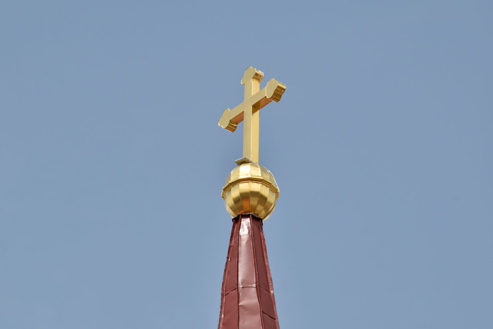 Nikon D5500 sample photo. Blue sky, church tower photography