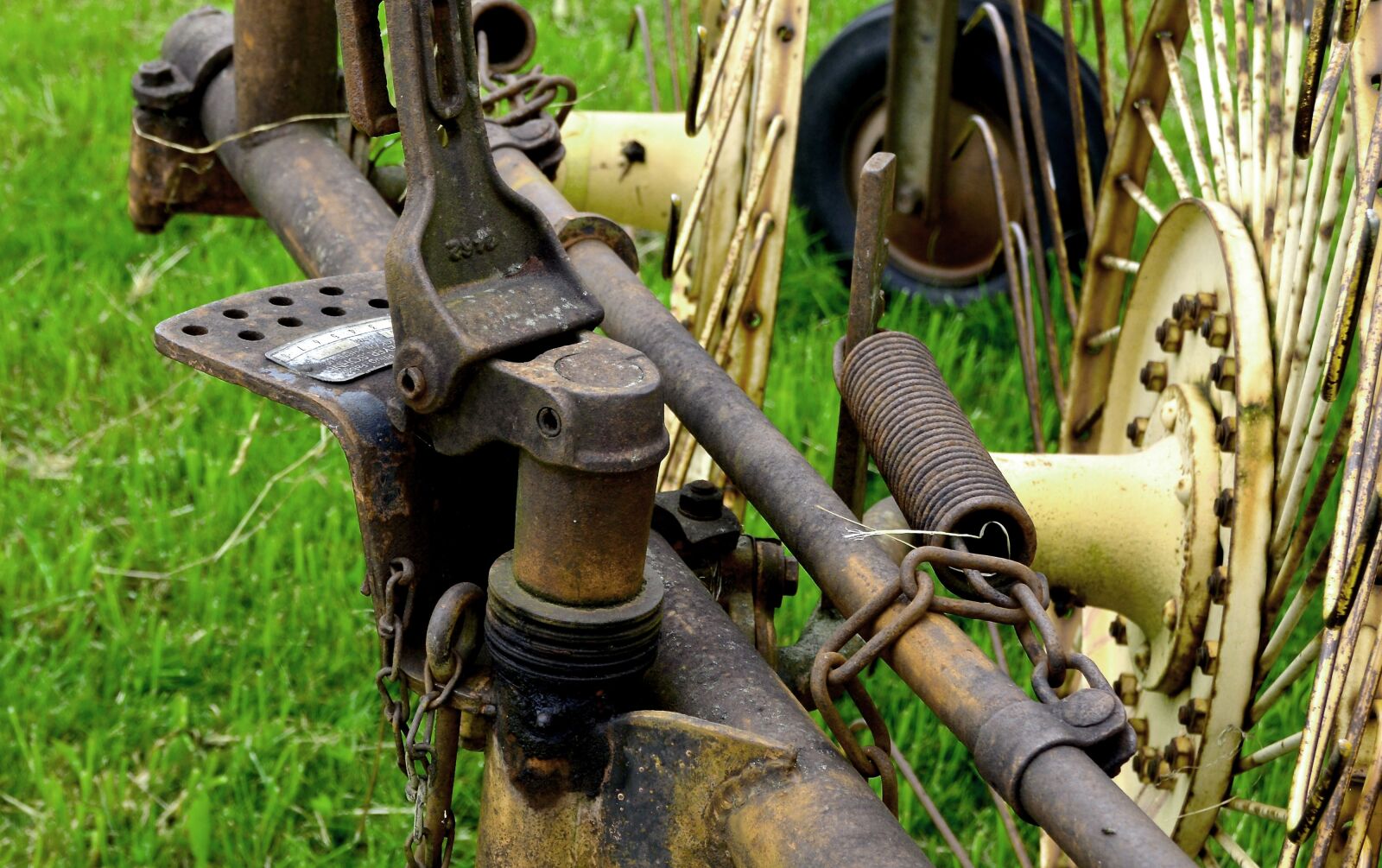 Nikon D3200 sample photo. Hay tedders, detail, agricultural photography