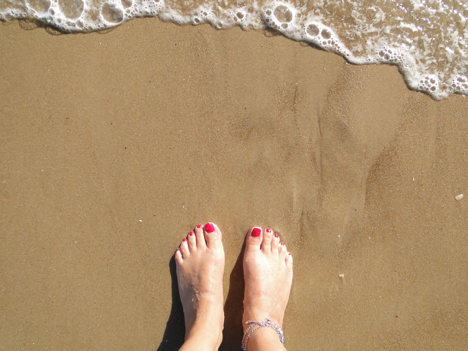 Sony DSC-HX1 sample photo. "Foots, beach, sand" photography