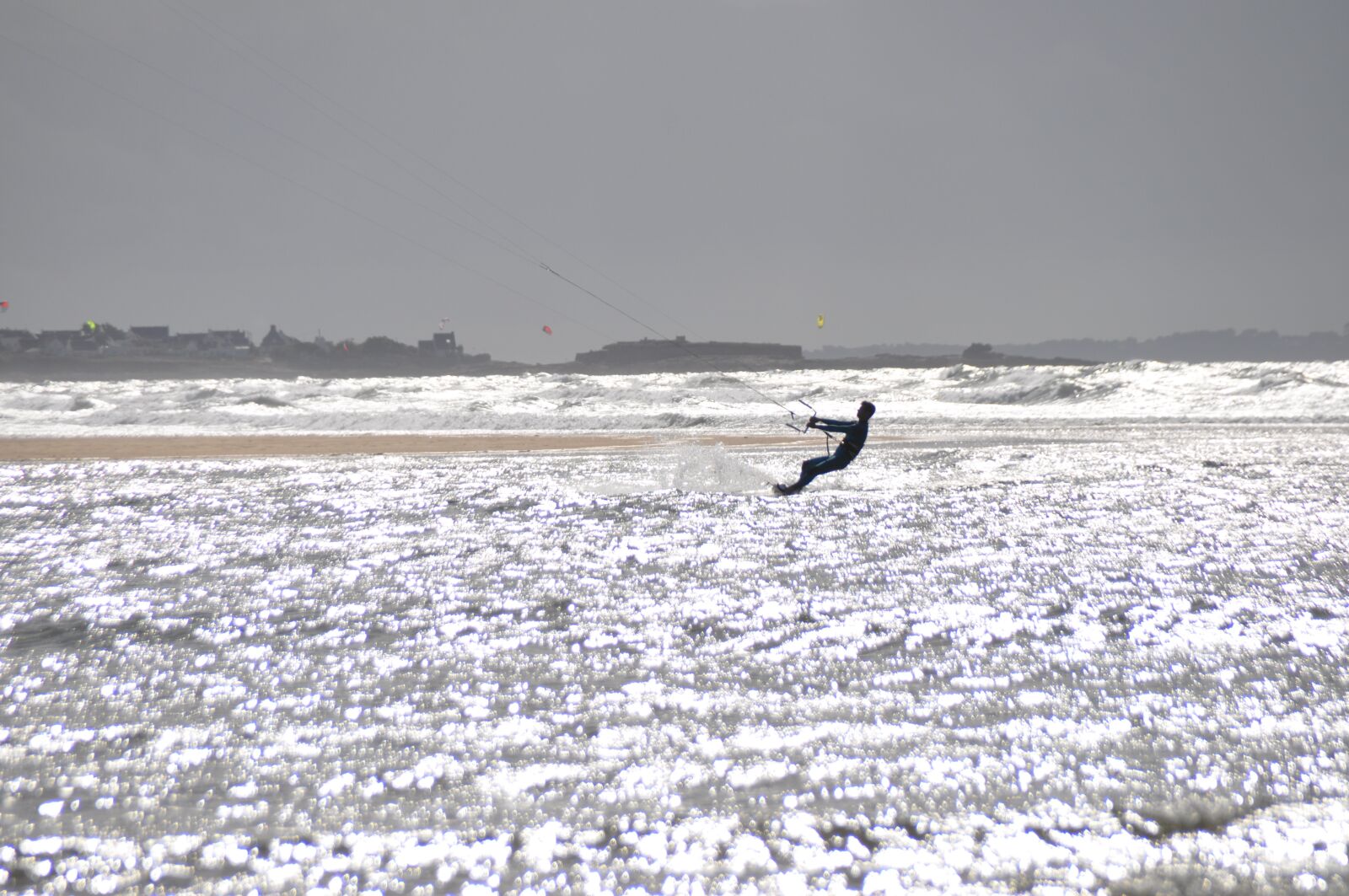 Nikon D5000 sample photo. Sea, kite surfing, water photography