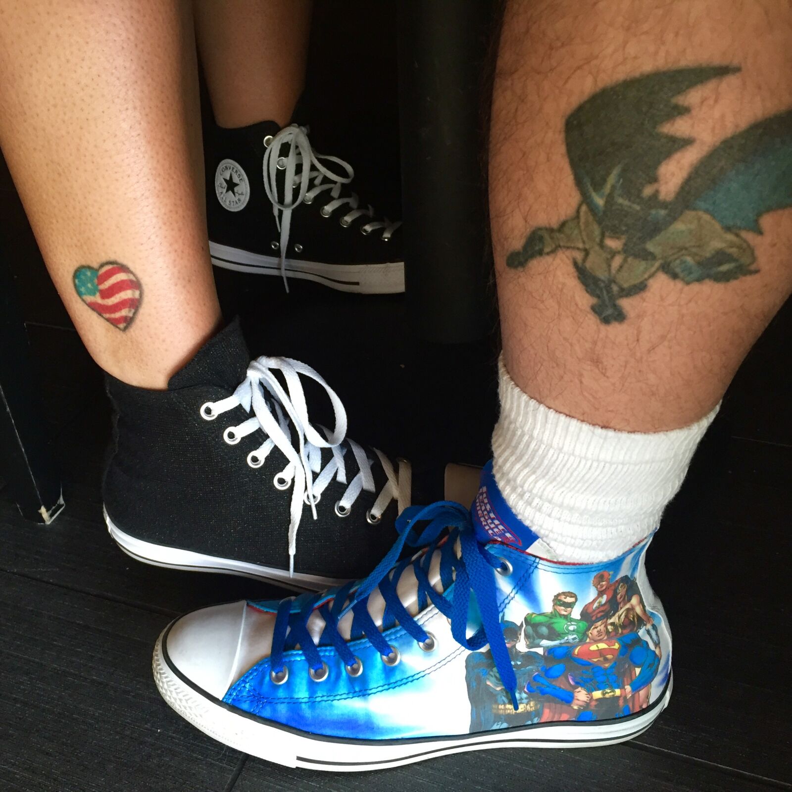 Apple iPhone 6 sample photo. Sneakers, superhero, tattoos photography