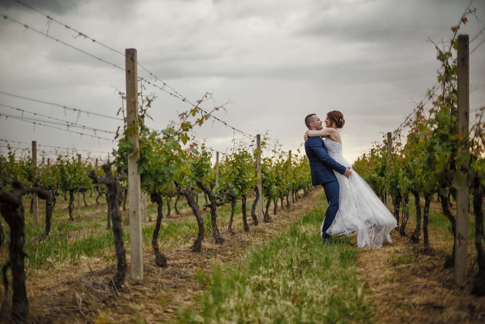 Canon EF 50mm F1.4 USM sample photo. Love, couple, kiss, vineyard photography