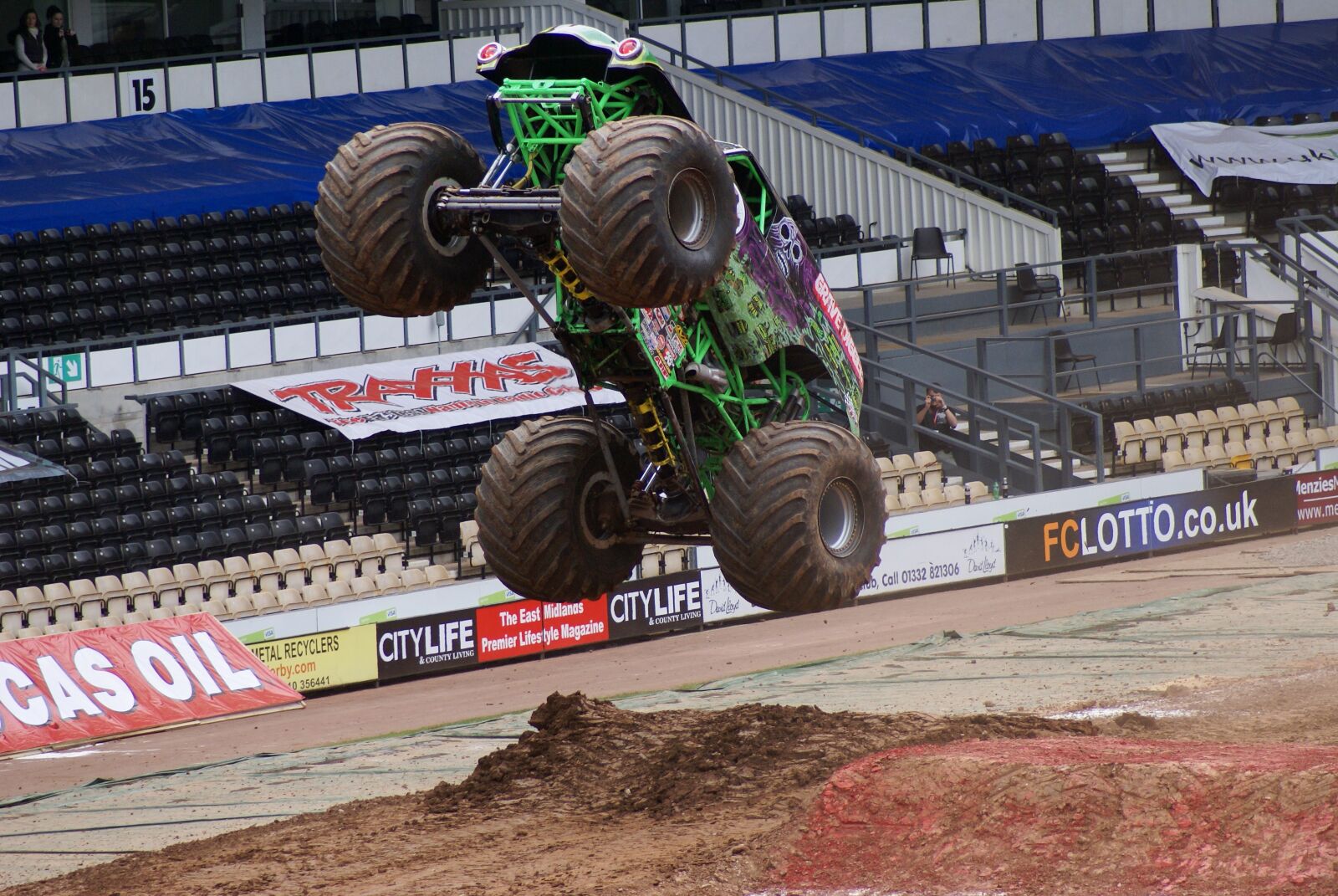 Sony Alpha DSLR-A100 sample photo. Monster truck, jump, extreme photography