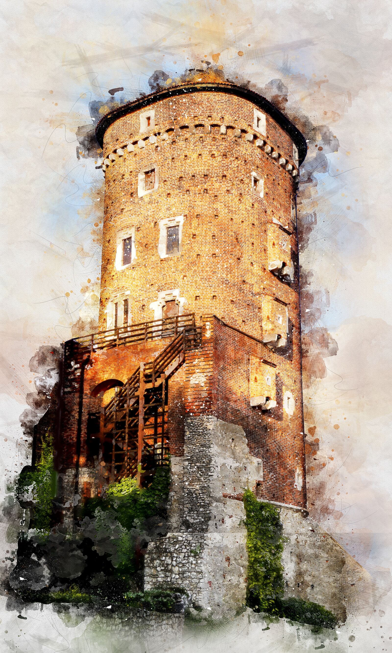 Sony DT 18-55mm F3.5-5.6 SAM II sample photo. Wawel castle, tower, poland photography