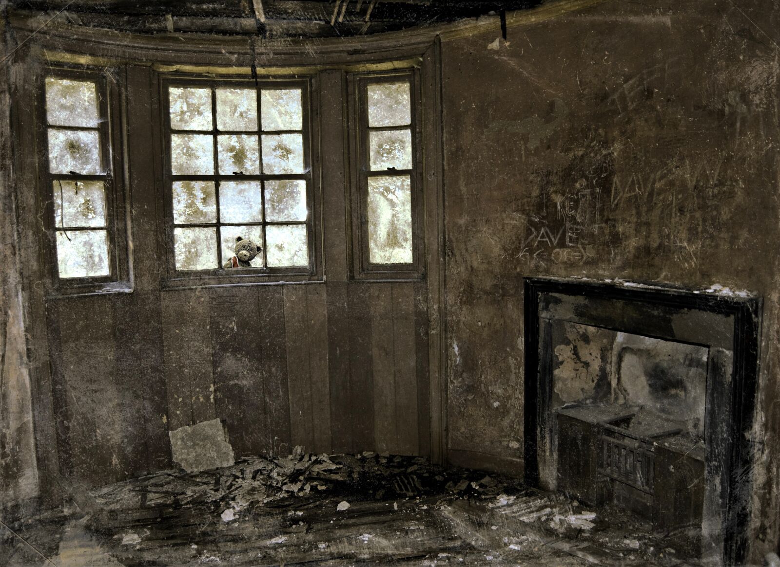 Nikon D50 sample photo. Disused house, peeping in photography