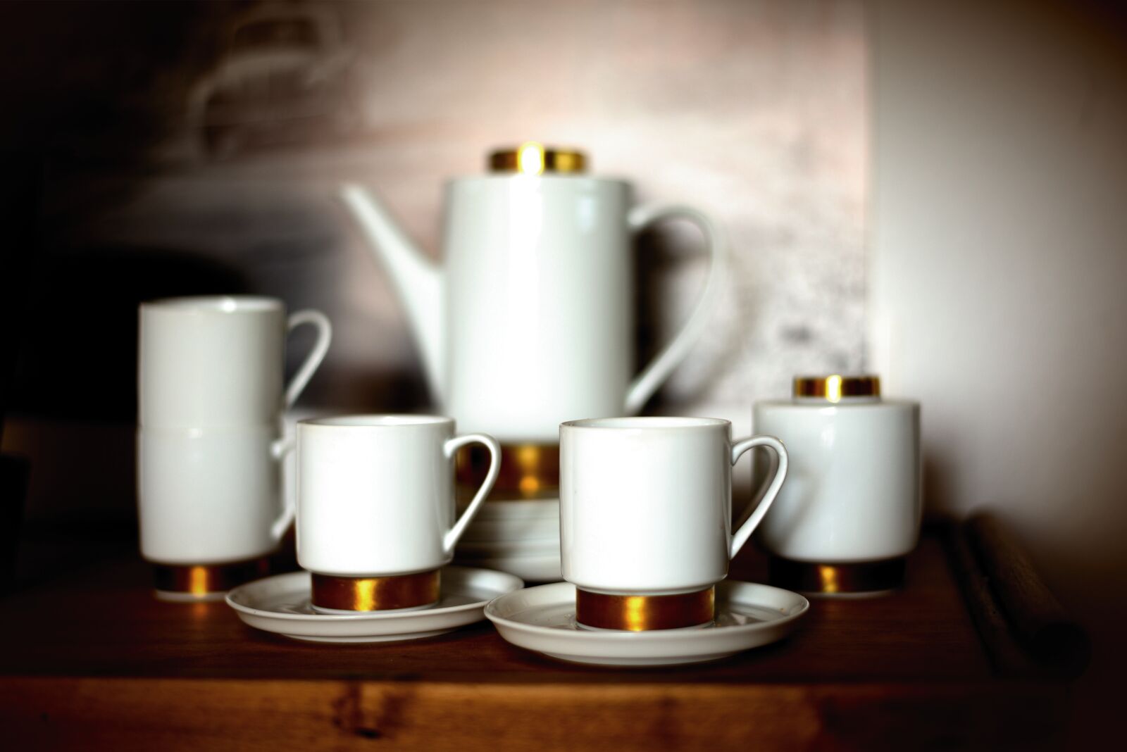 Nikon D610 sample photo. Coffee service, t, porcelain photography