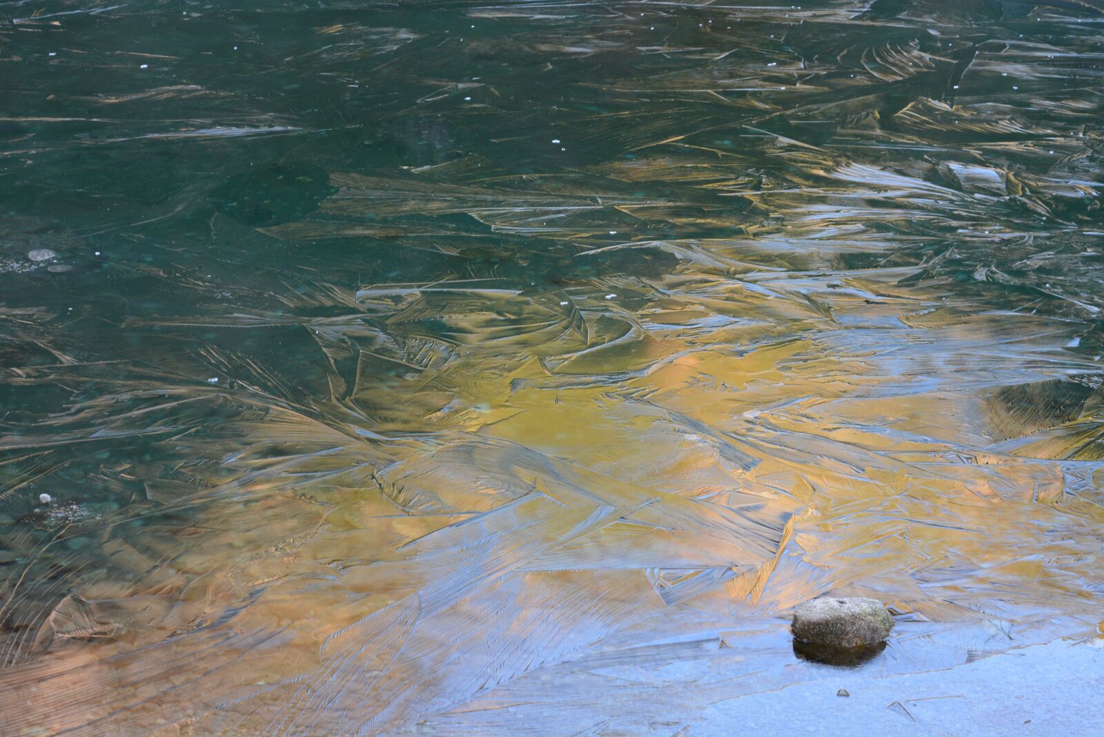 Nikon D5200 sample photo. Green mountain lake, frozen photography