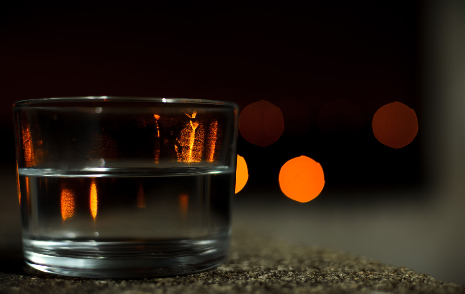 Nikon D5100 + Nikon AF-S DX Nikkor 35mm F1.8G sample photo. Bokeh, glassofwater, night photography