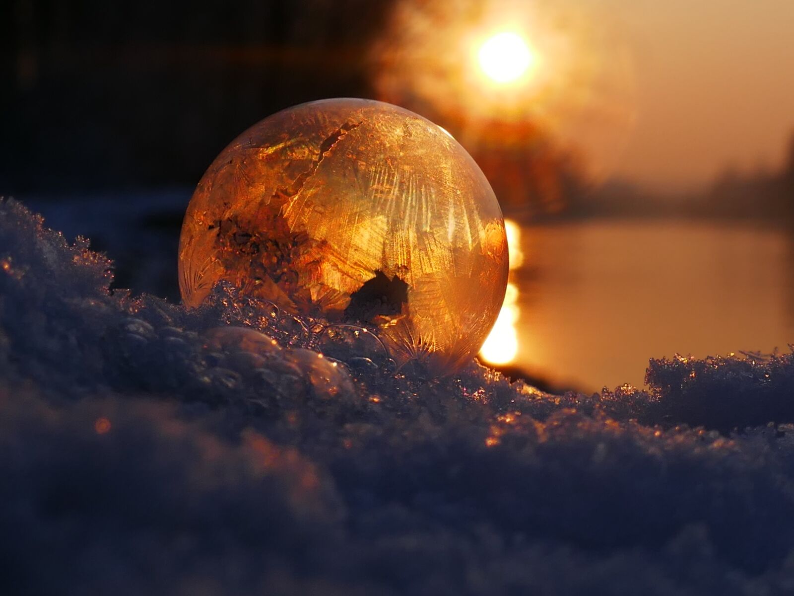 Panasonic DMC-TZ101 sample photo. Soap bubble, frozen, frost photography