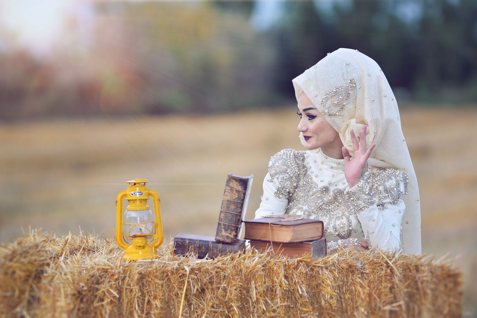 Nikon D800 sample photo. Book, lantern, girl photography