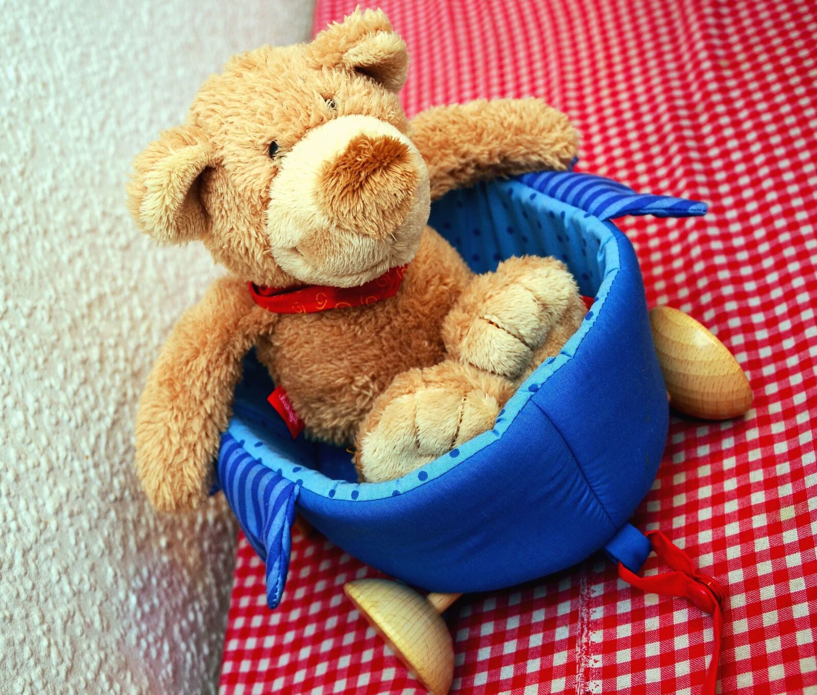Nikon D5100 sample photo. Teddy bear, toy, stroller photography