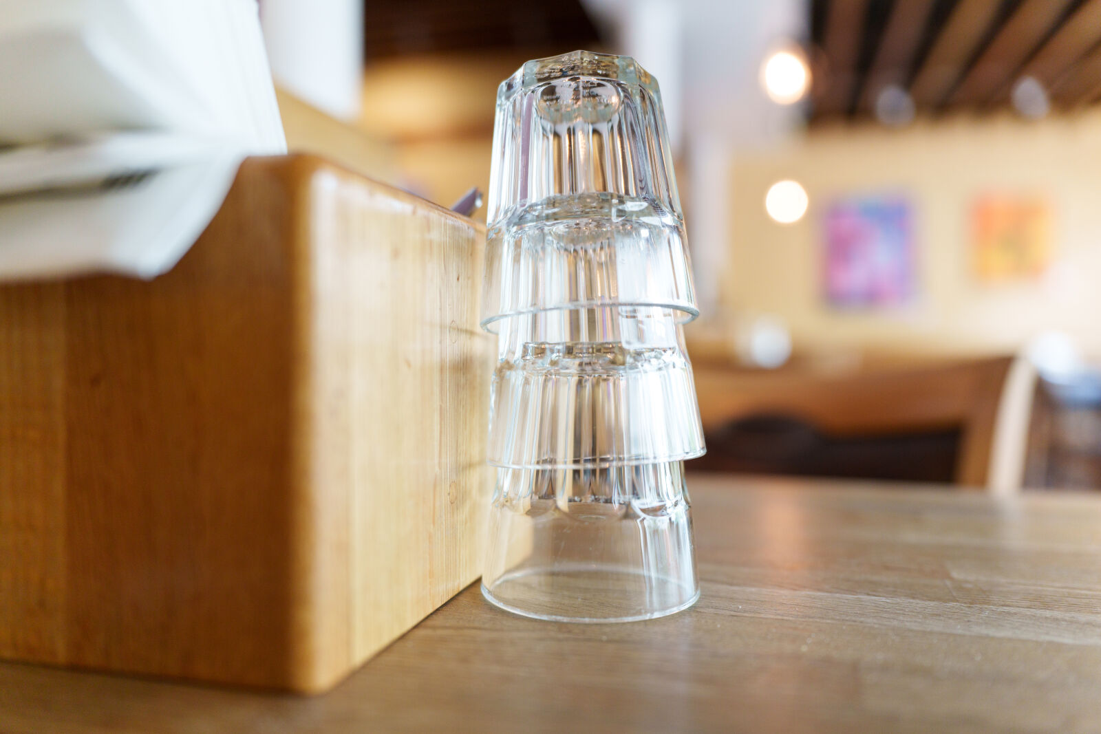 Sony a7R V sample photo. Restaurant glasses photography