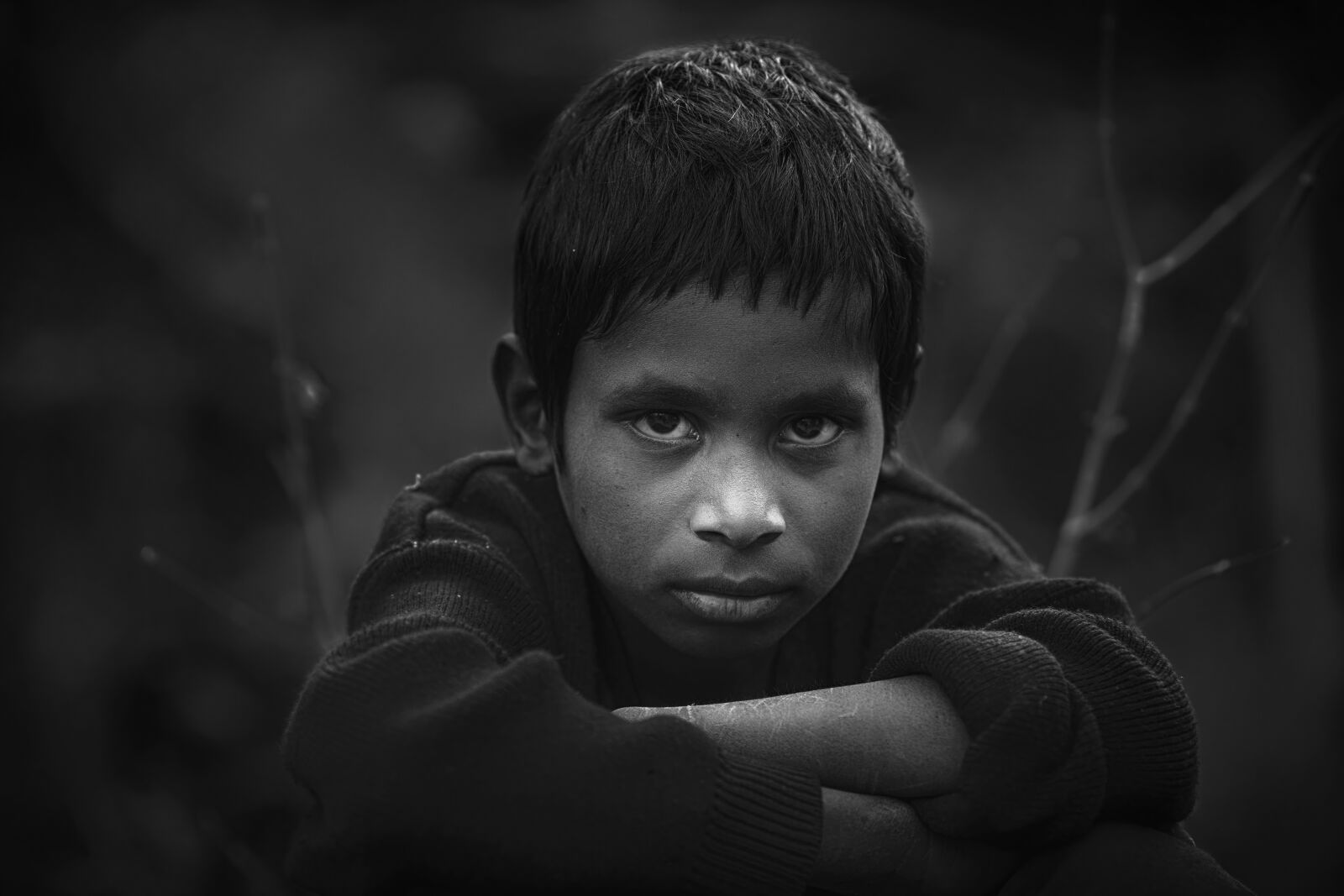 Canon EF 135mm F2L USM sample photo. Grayscale, photo, of, boy photography
