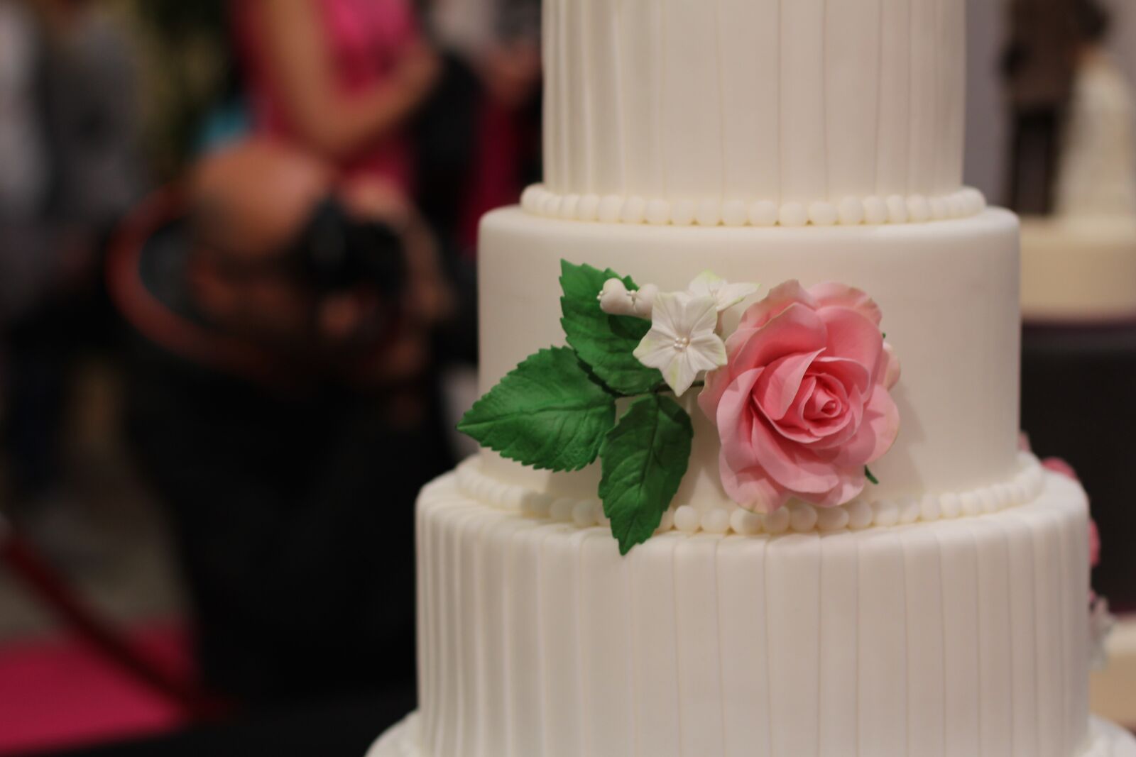 Canon EOS 600D (Rebel EOS T3i / EOS Kiss X5) + Canon EF 50mm F1.4 USM sample photo. Wedding cake, decorated, rose photography