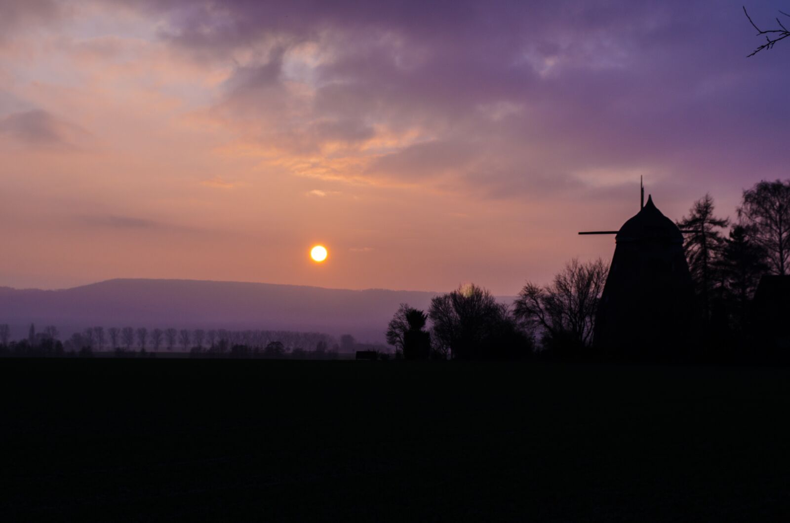 Nikon D5100 sample photo. Sunset, mill, sun photography