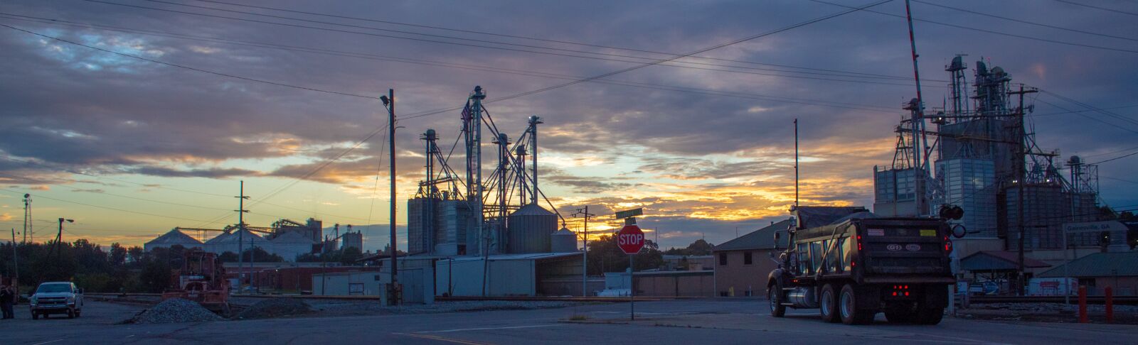 Canon EF-S 18-55mm F3.5-5.6 IS II sample photo. Industry, sunrise, mills photography