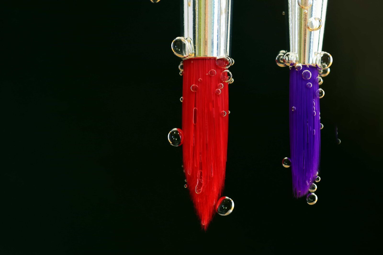 Nikon D3300 sample photo. Colorful, paintbrush, bubble, liquid photography