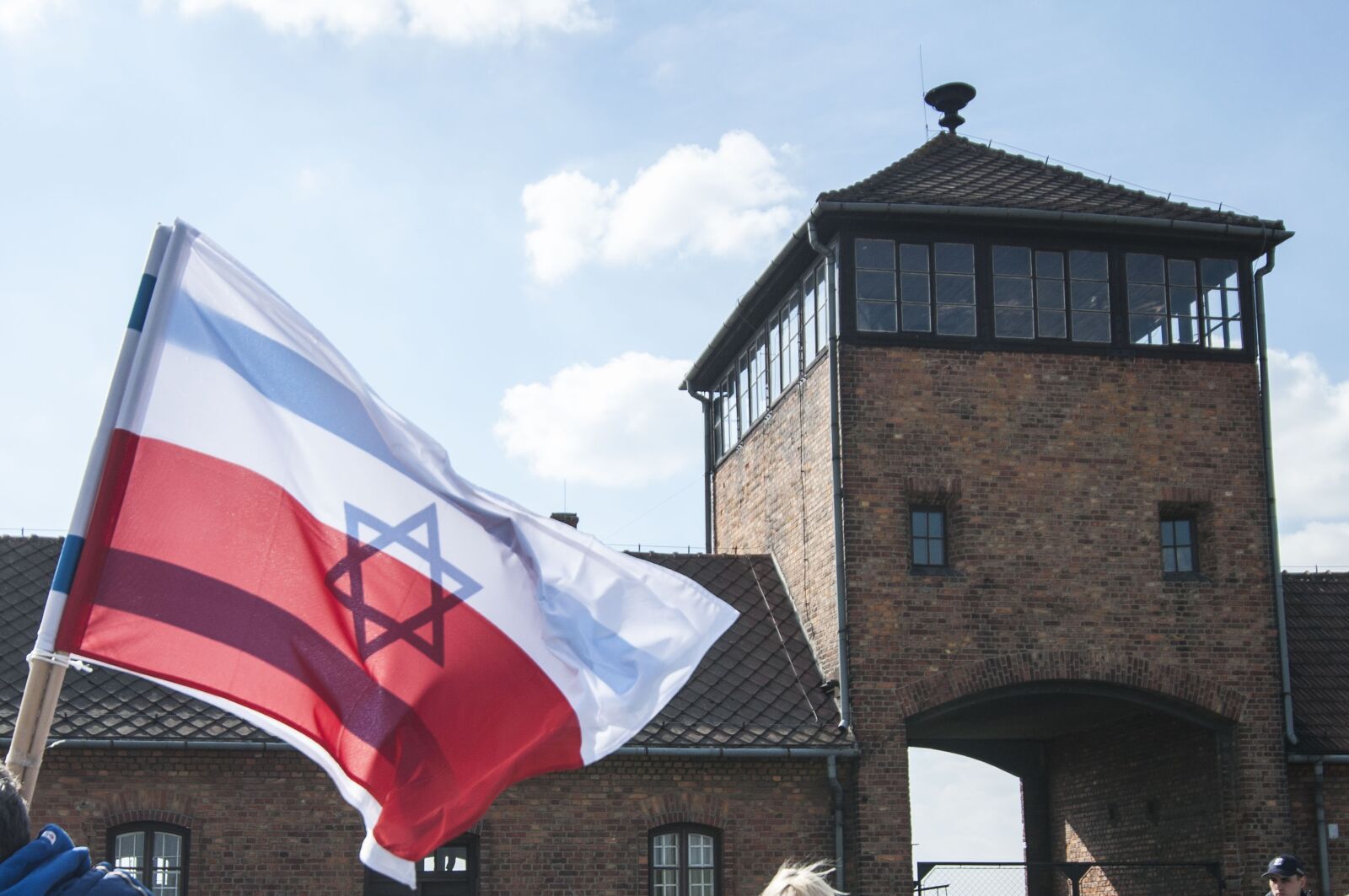 Nikon D90 sample photo. Auschwitz, flag, poland photography