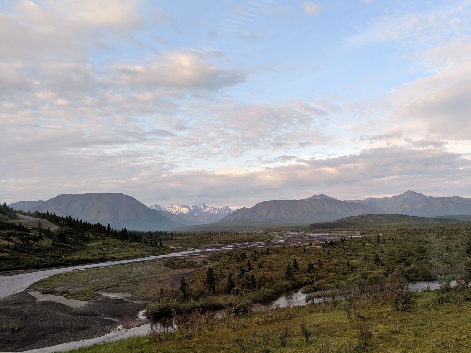 Google Pixel 3 sample photo. Alaska, mountain, river photography