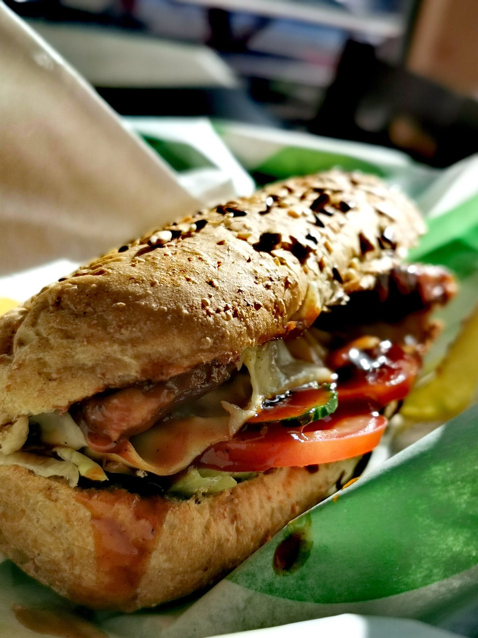 HUAWEI P30 Pro sample photo. Sandwich, subway, eating photography