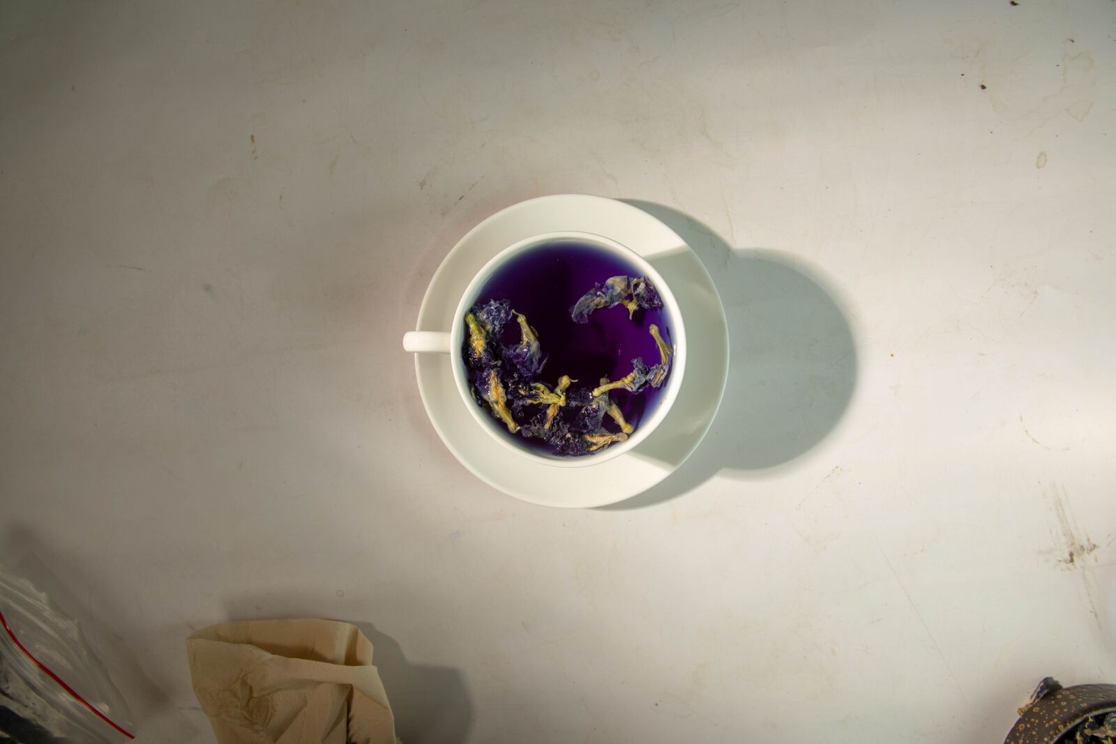 Canon EF 24-105mm F4L IS II USM sample photo. Blue, butterfly, tea photography