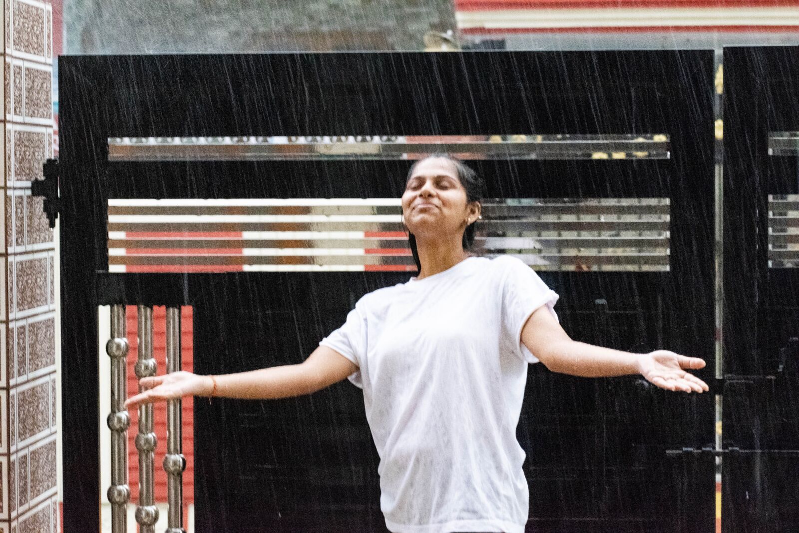 Nikon D3300 sample photo. Enjoying, first rain, monsoon photography