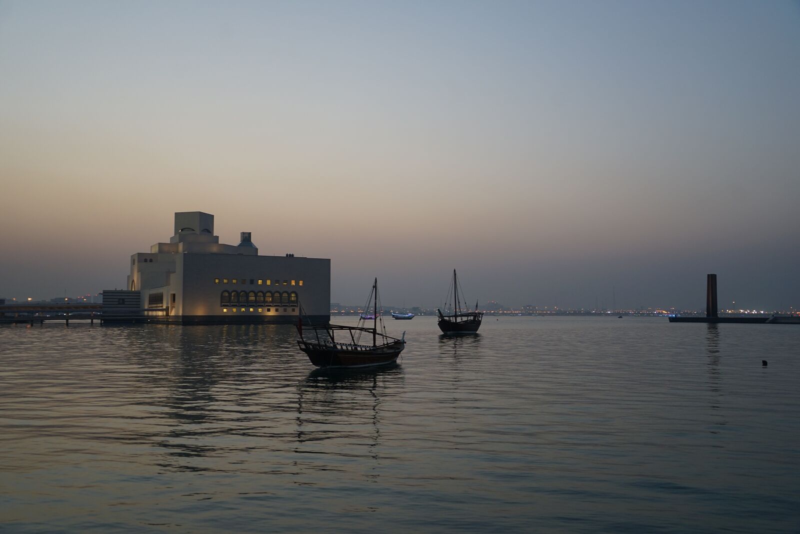 Sony a7 II + Sony FE 24-240mm F3.5-6.3 OSS sample photo. Museum, boat, doha photography