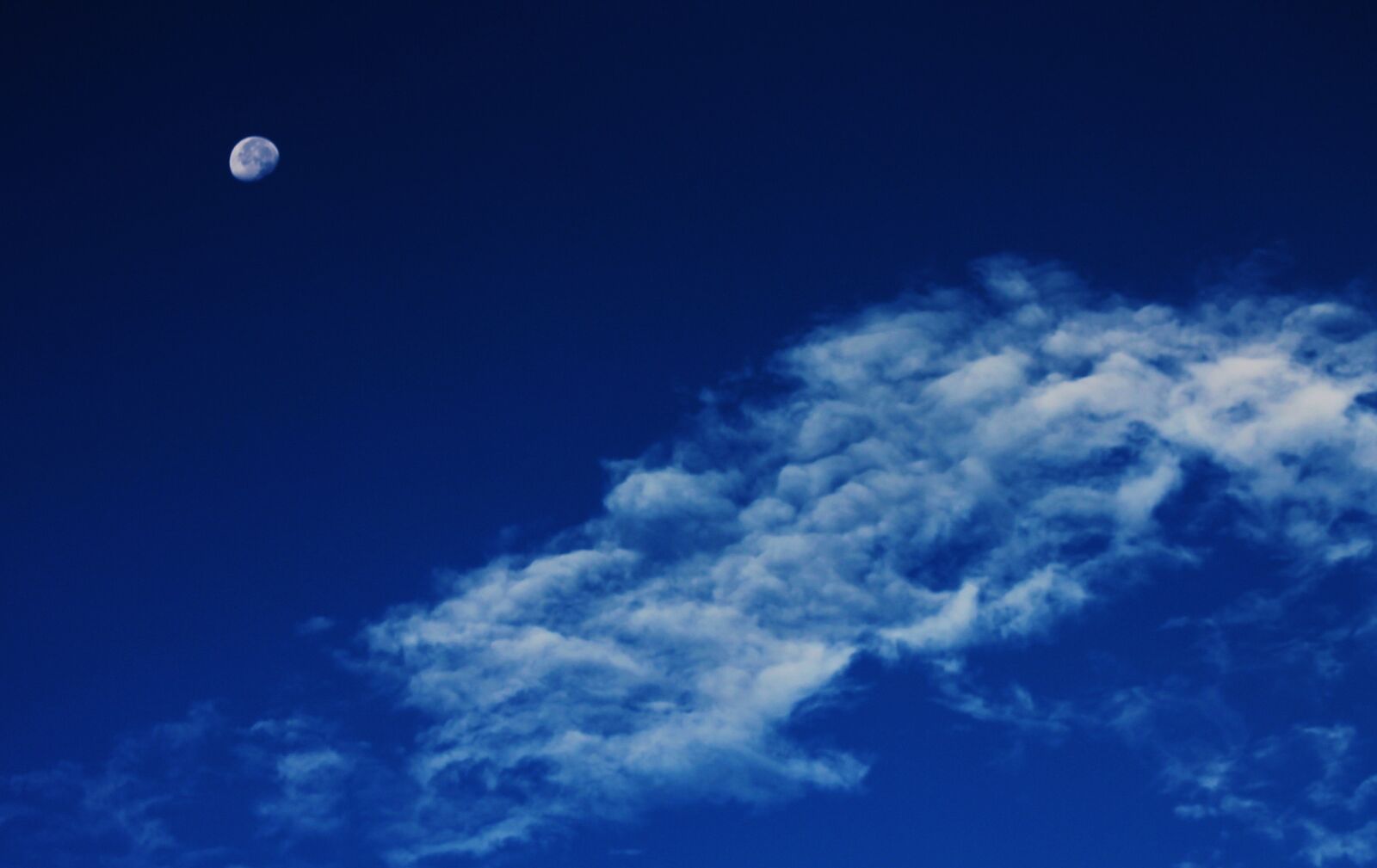 Canon EF 75-300mm f/4-5.6 sample photo. Moon, clouds, sky photography