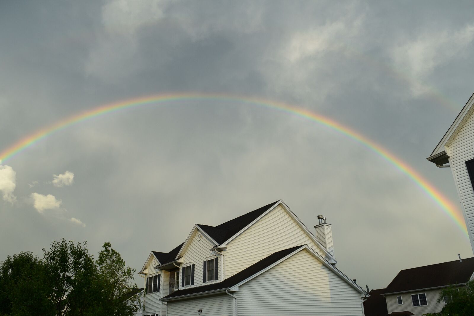 Nikon D5300 sample photo. Rainbow, house, rain photography