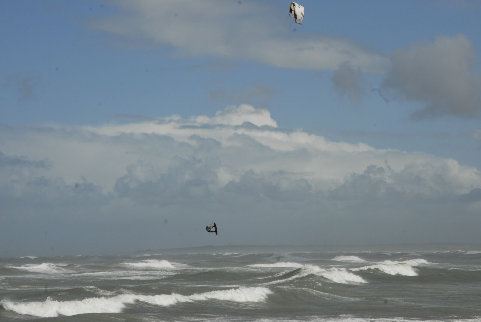 Nikon D200 sample photo. Sea, kitesurfing, wind photography