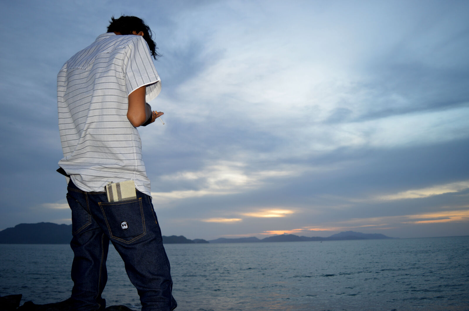 Nikon D3200 sample photo. Beach, lonely, nature, person photography