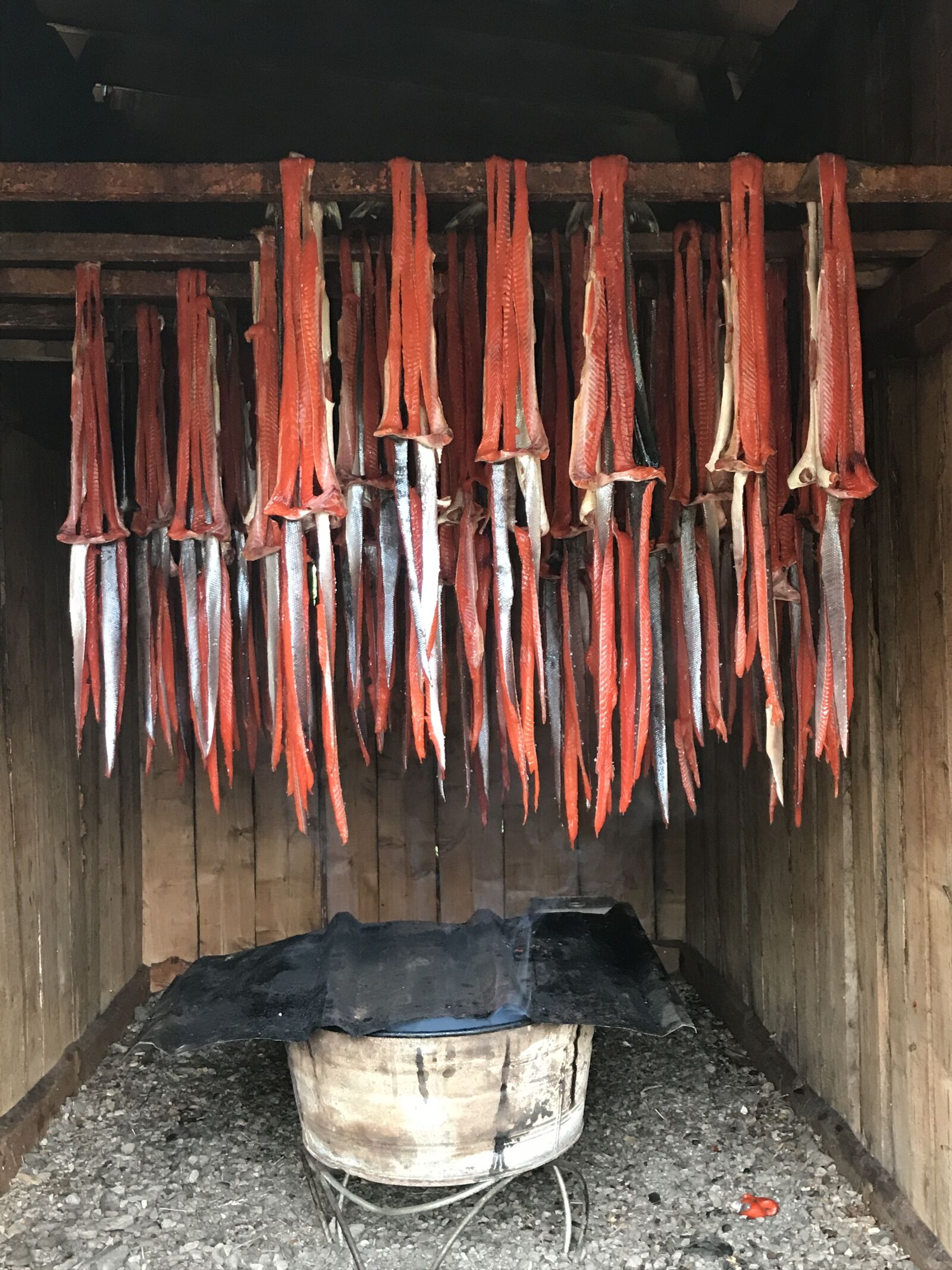 Apple iPhone 7 sample photo. Alaska, smoking salmon, six photography