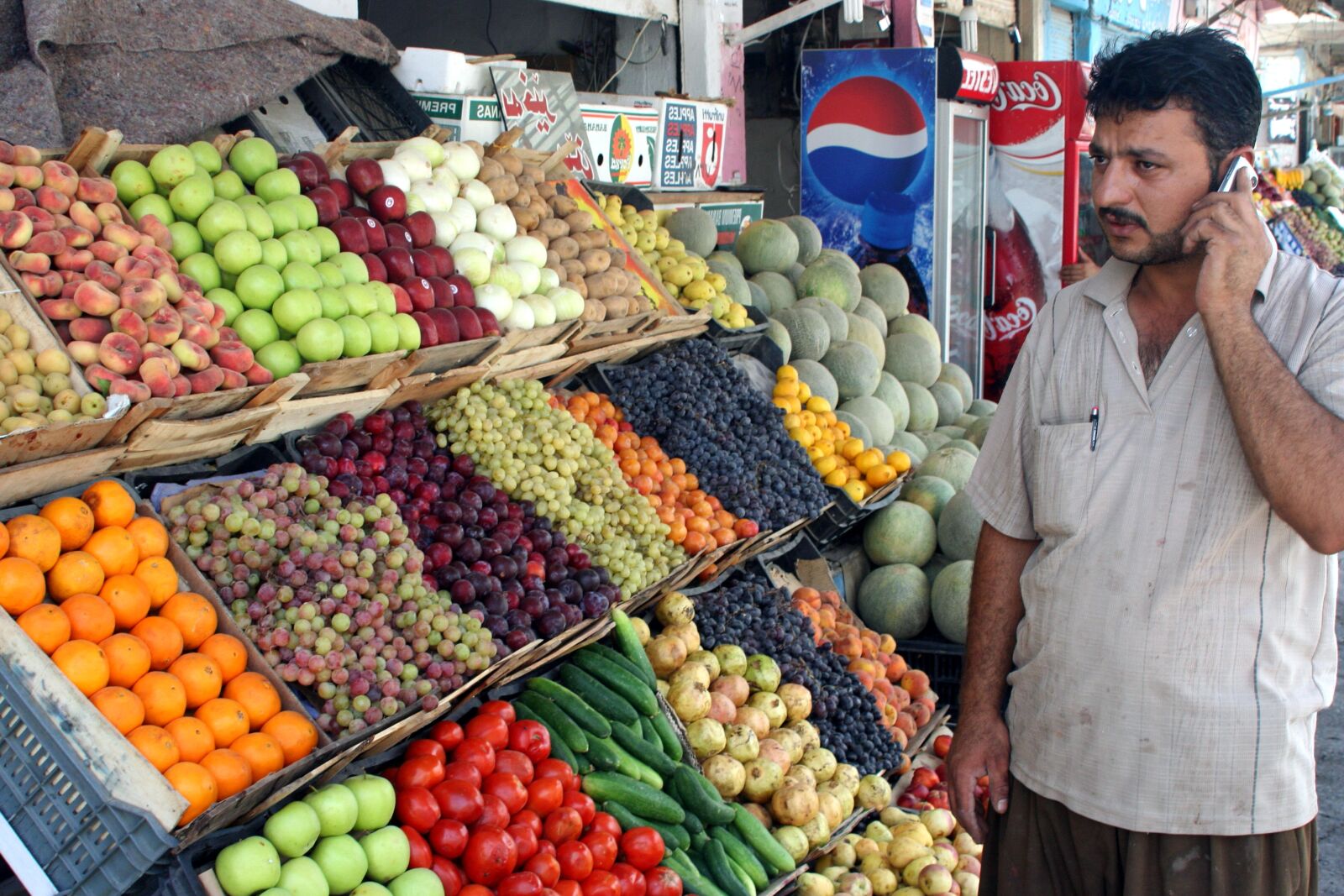 Canon EOS 350D (EOS Digital Rebel XT / EOS Kiss Digital N) sample photo. Fruit, man, chats, colorful photography