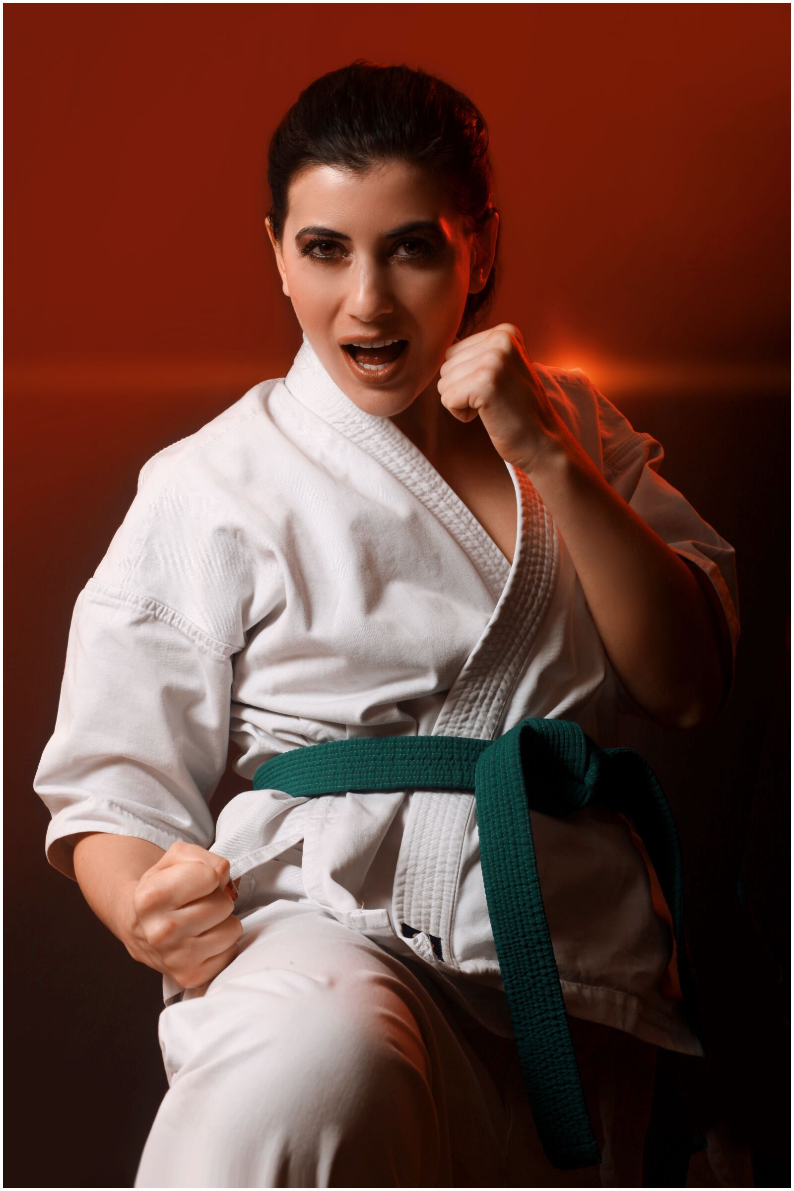 Canon EOS 5D Mark II sample photo. Karate, sport, kick photography