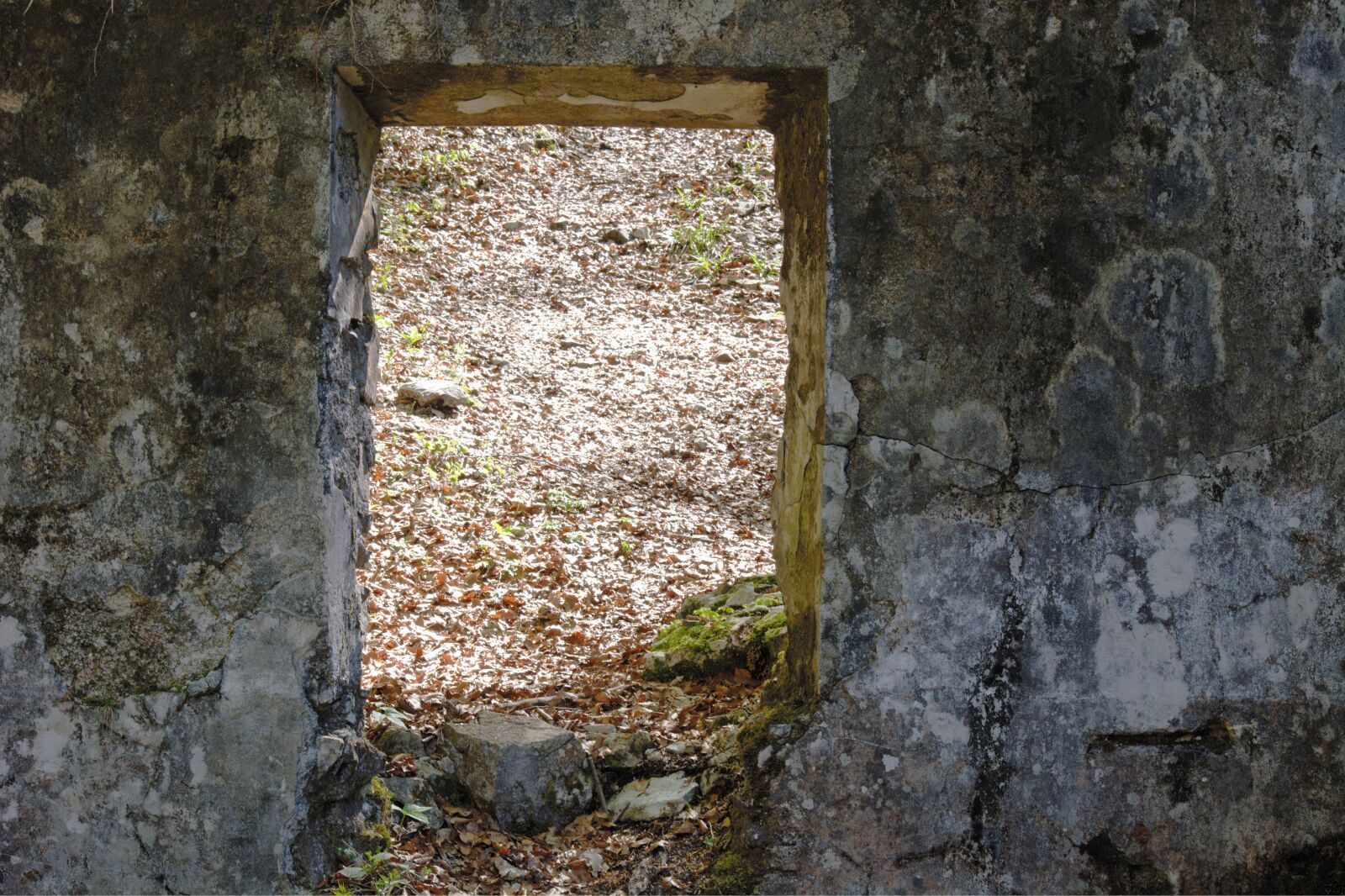 55.0-200.0mm f/4.0-f/5.6 sample photo. Wall, ruin, old photography