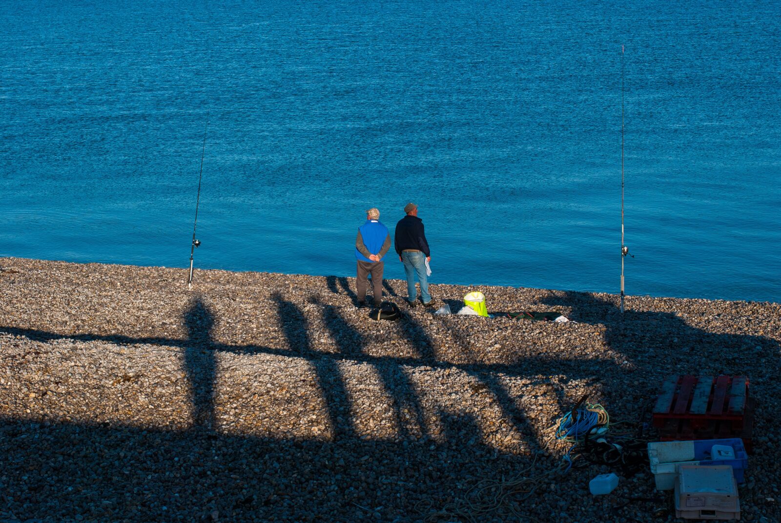 Nikon D80 sample photo. Beach, sea, fisherman photography