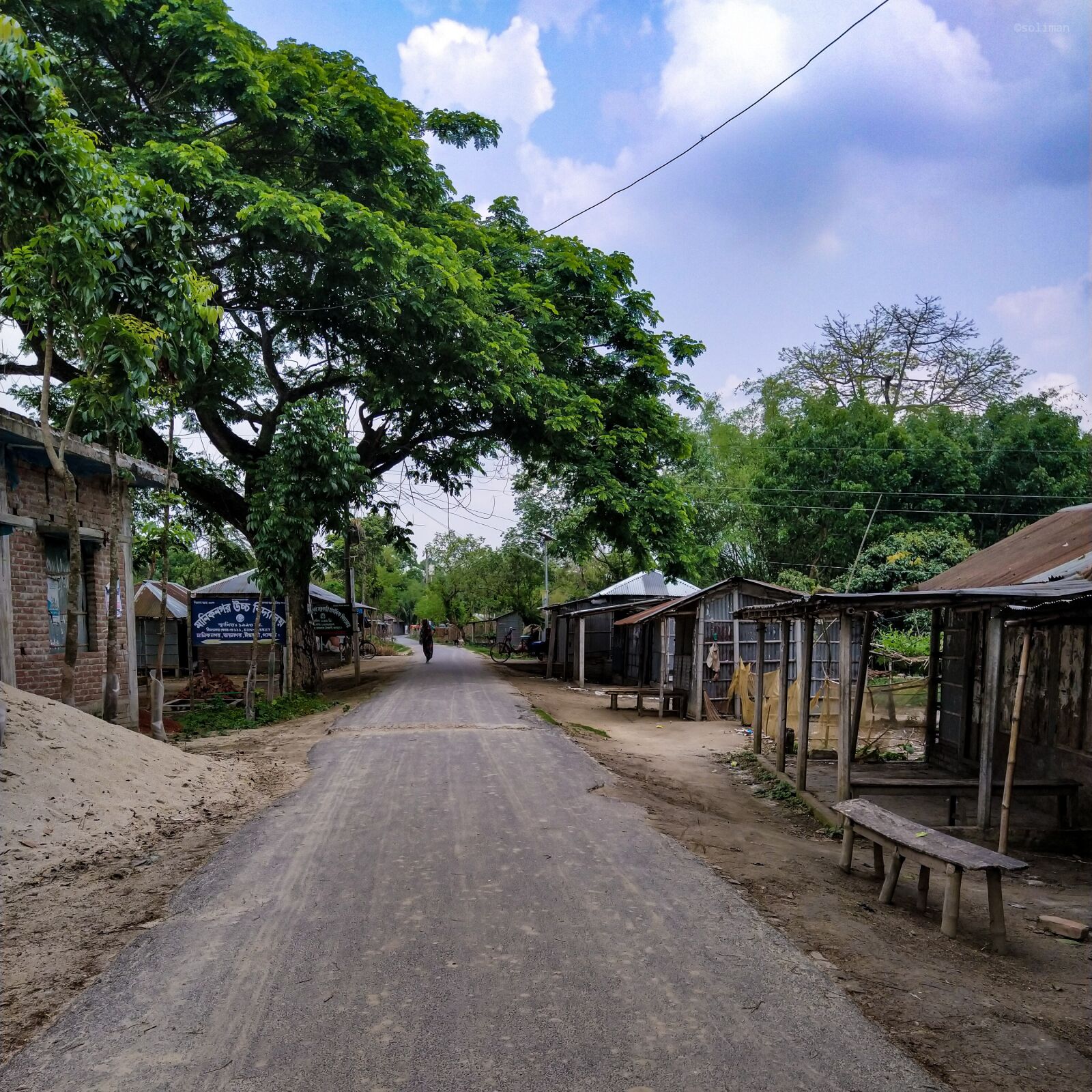 Xiaomi Mi A3 sample photo. Village, village road, plants photography