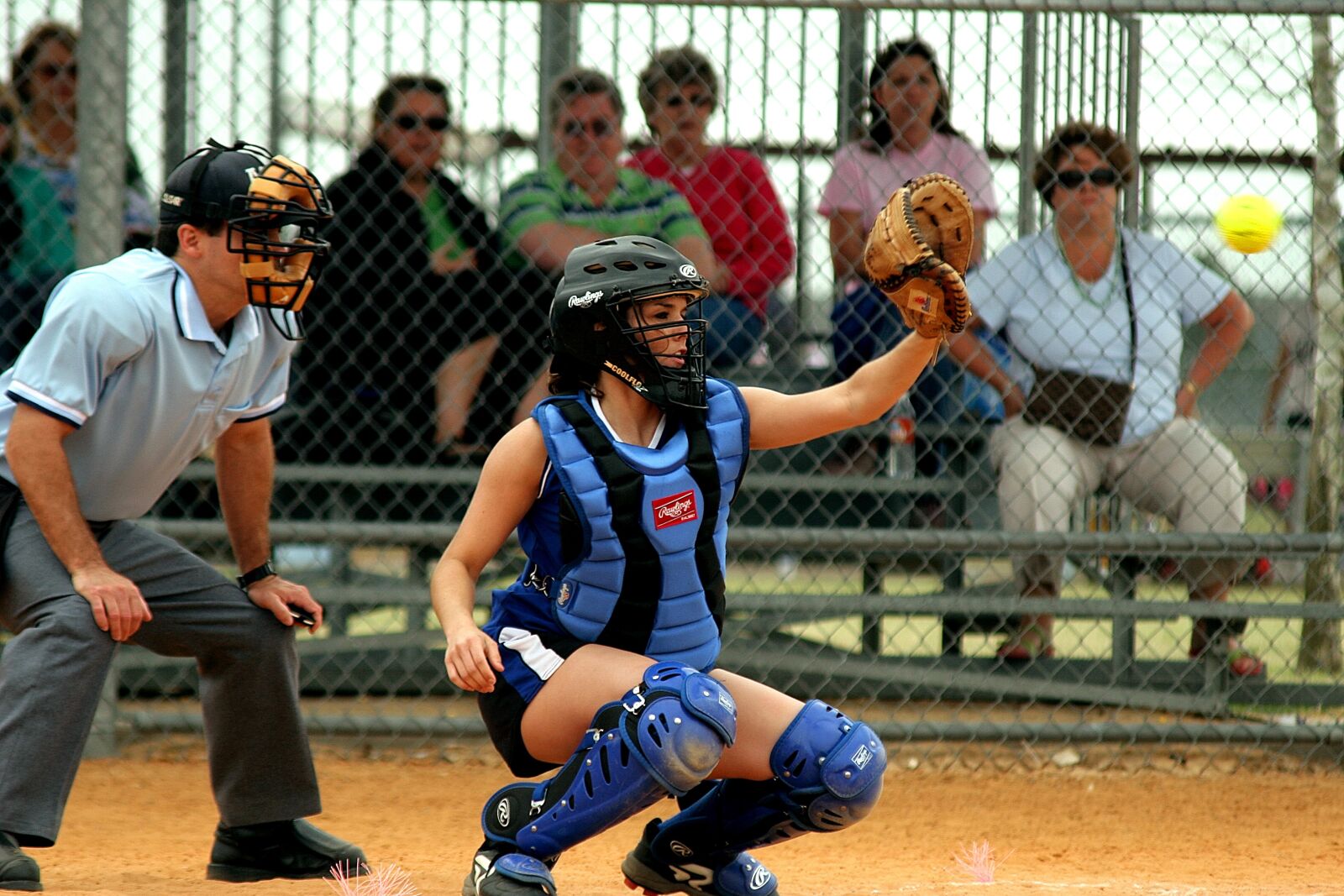 Canon EOS 20D sample photo. Softball, catcher, female photography