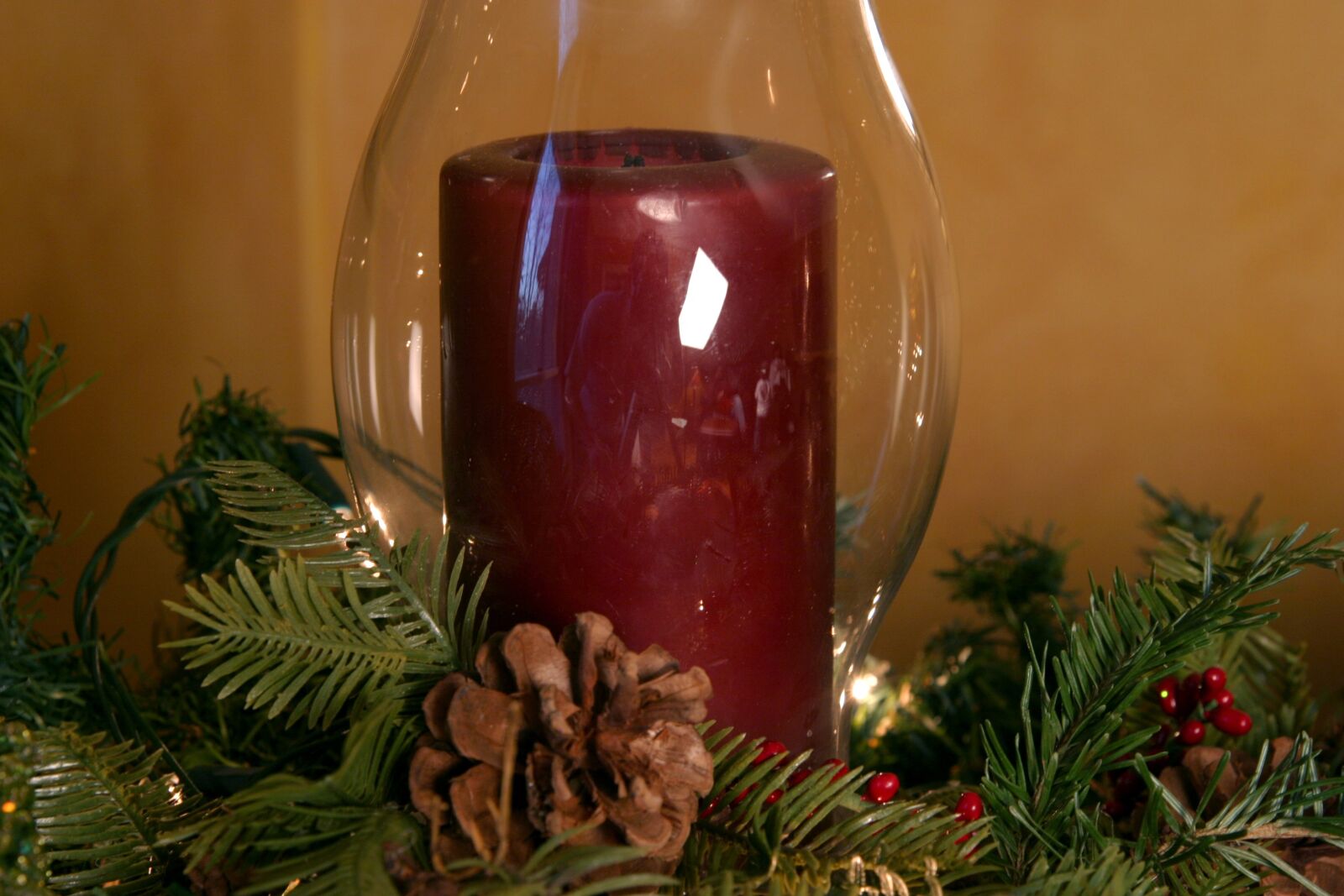 Canon EOS 10D sample photo. Christmas, candle, wreath photography