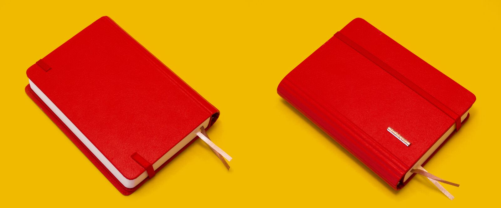 Canon EF-S 18-55mm F3.5-5.6 IS sample photo. Notebook, red, yellow background photography