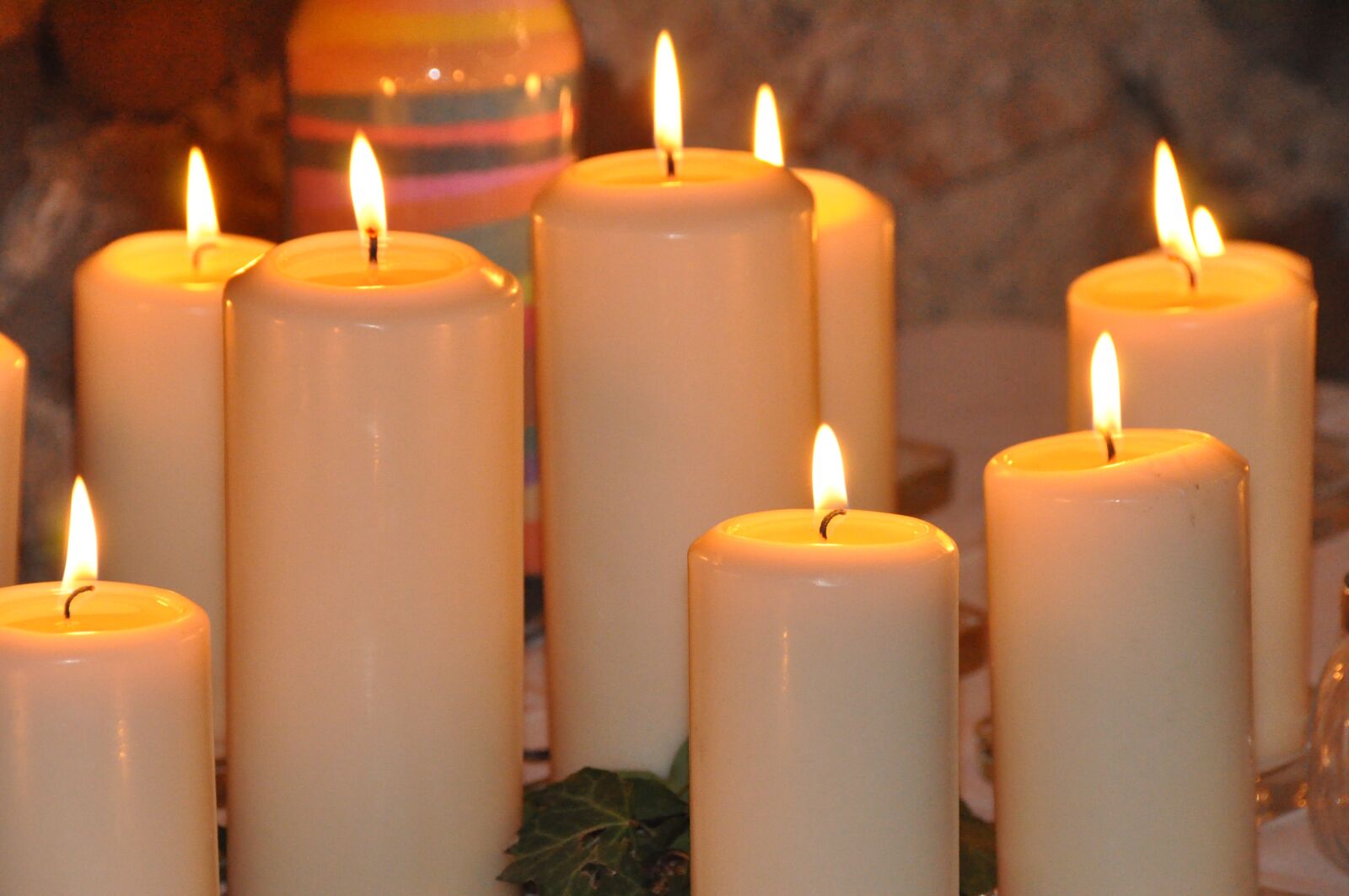 Nikon D90 sample photo. Candles, burning candles, flame photography
