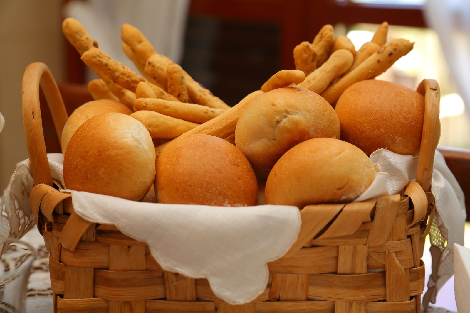 Canon EF 24-105mm F4L IS USM sample photo. Bread, basket, sandwiches photography