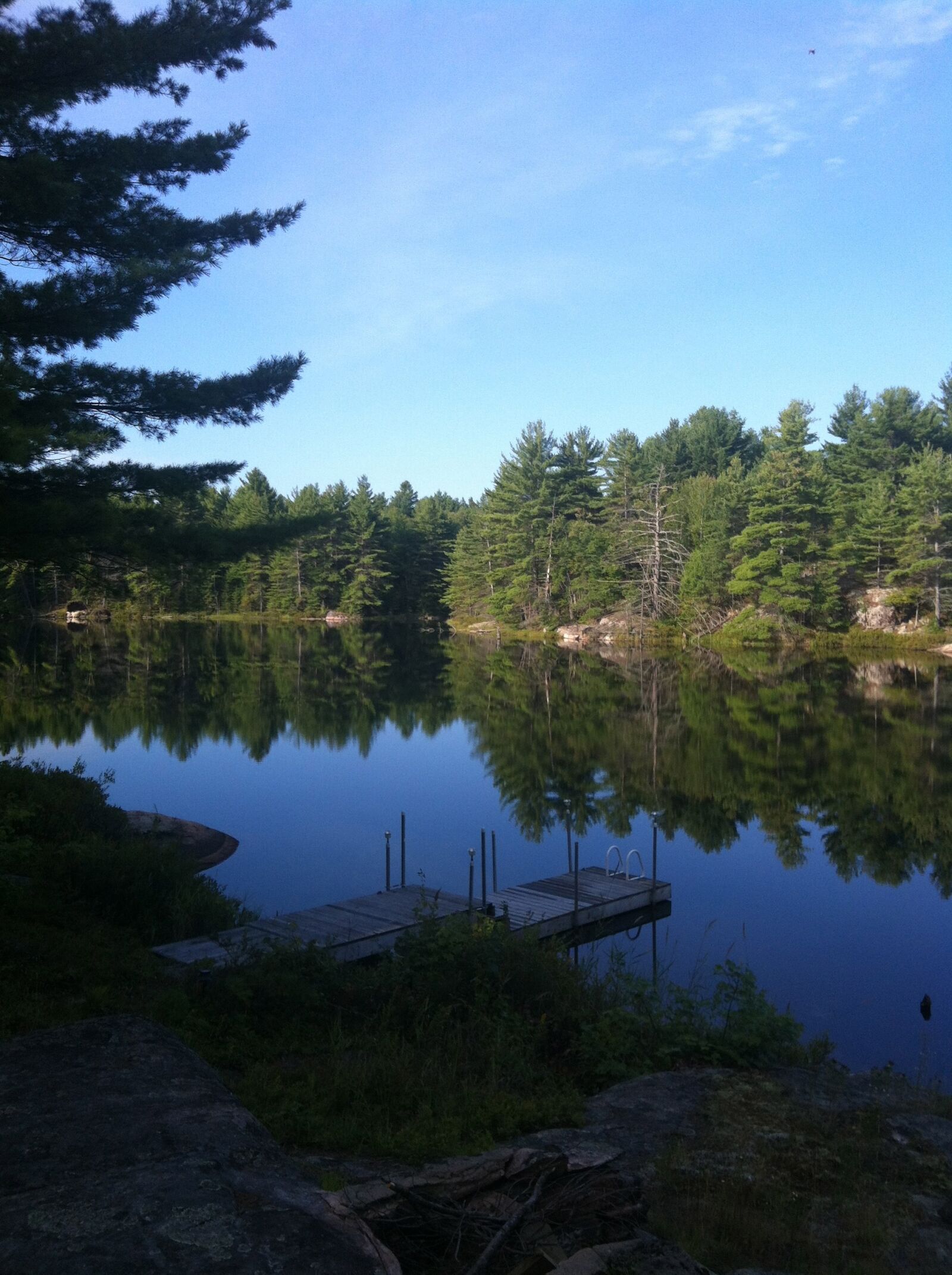 Apple iPhone 4 sample photo. Lake, dock, calm photography